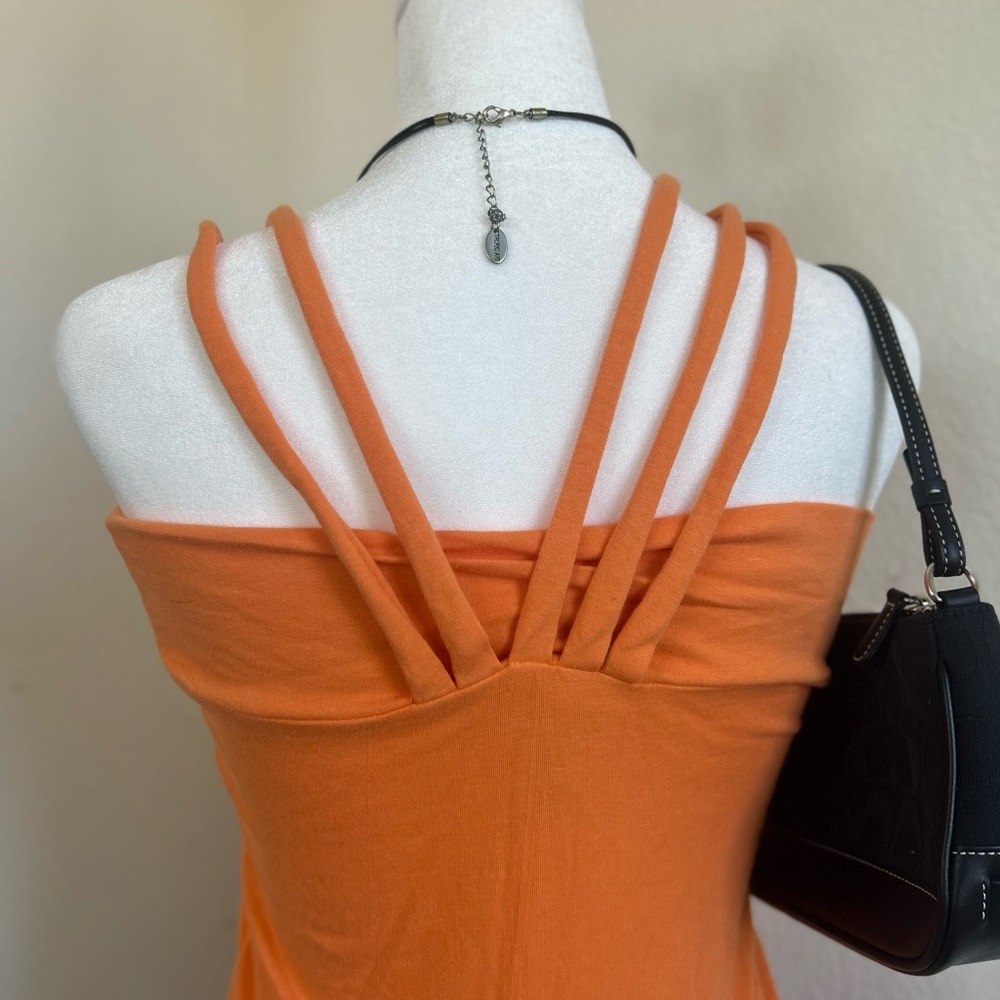 Y2K Vintage Orange One Shoulder Tank - Picture 9 of 16